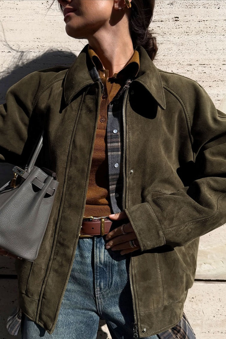 Zip Up Vintage Lapel Jacket image 2