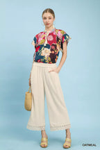 Nora Linen Trousers detail view styled for Avrienne