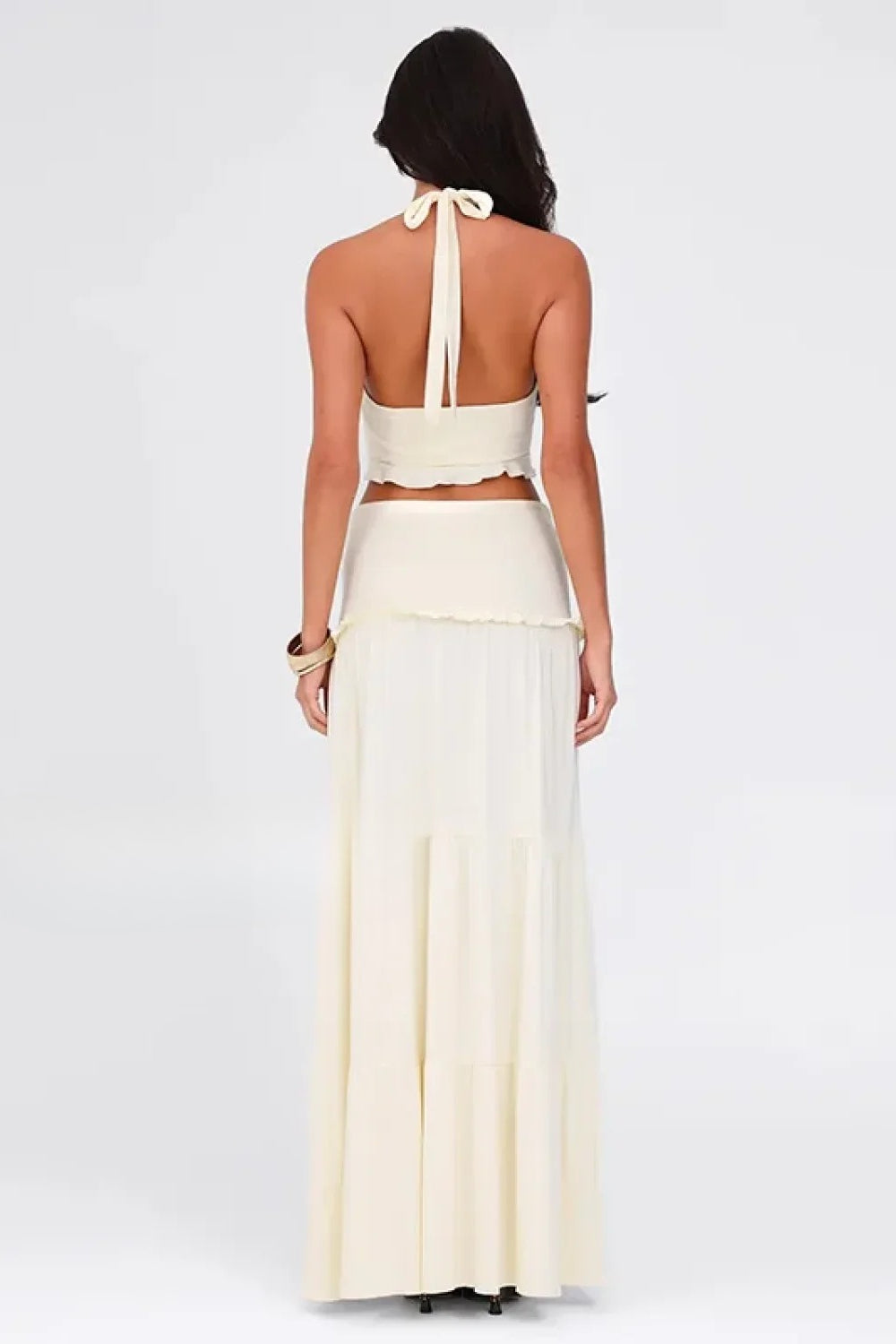 Sleeveless Halter Twist Co-ord Boho Dress image 22
