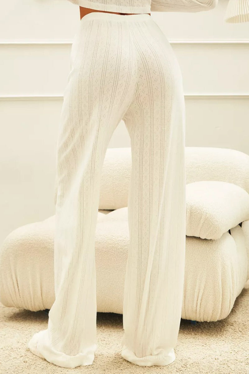 Soft Casual Cutout Jacquard Two Piece Set image 7