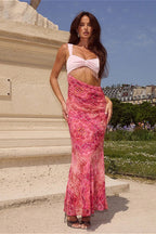 Tassel Spaghetti Strap Bodycon Maxi Dress image 1