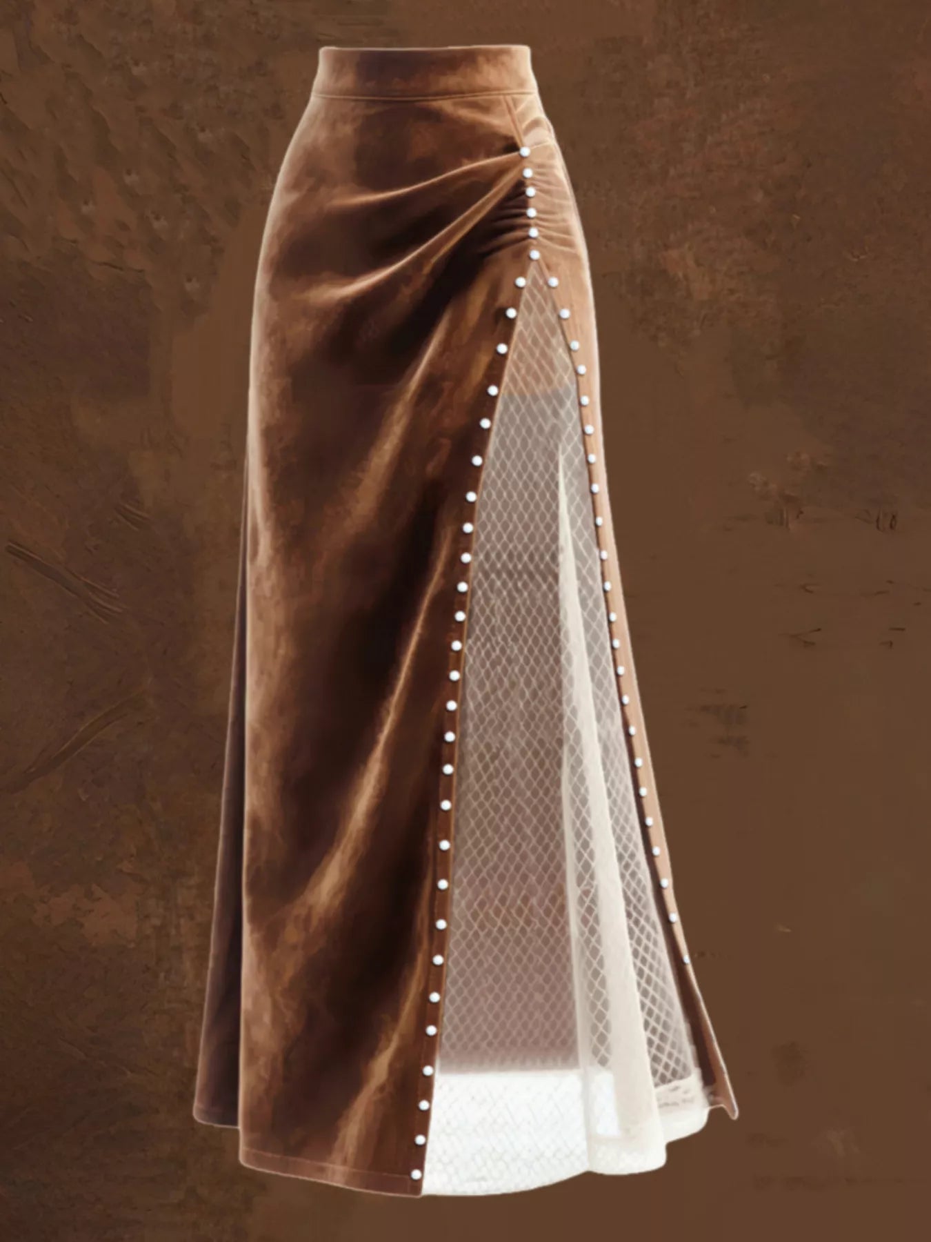 Ophelia Maxi Skirt detail view styled for Avrienne