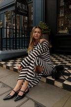 Colorblock Stripe Long Sleeve Maxi Dress image 5