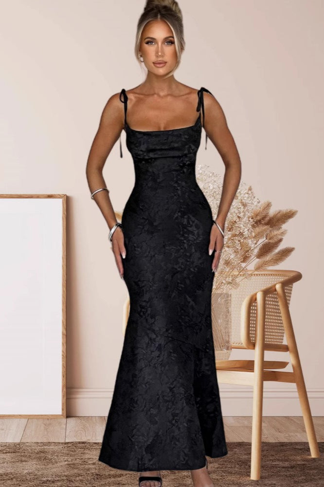 Solid Sash Backless Mermaid Formal Dress image 13