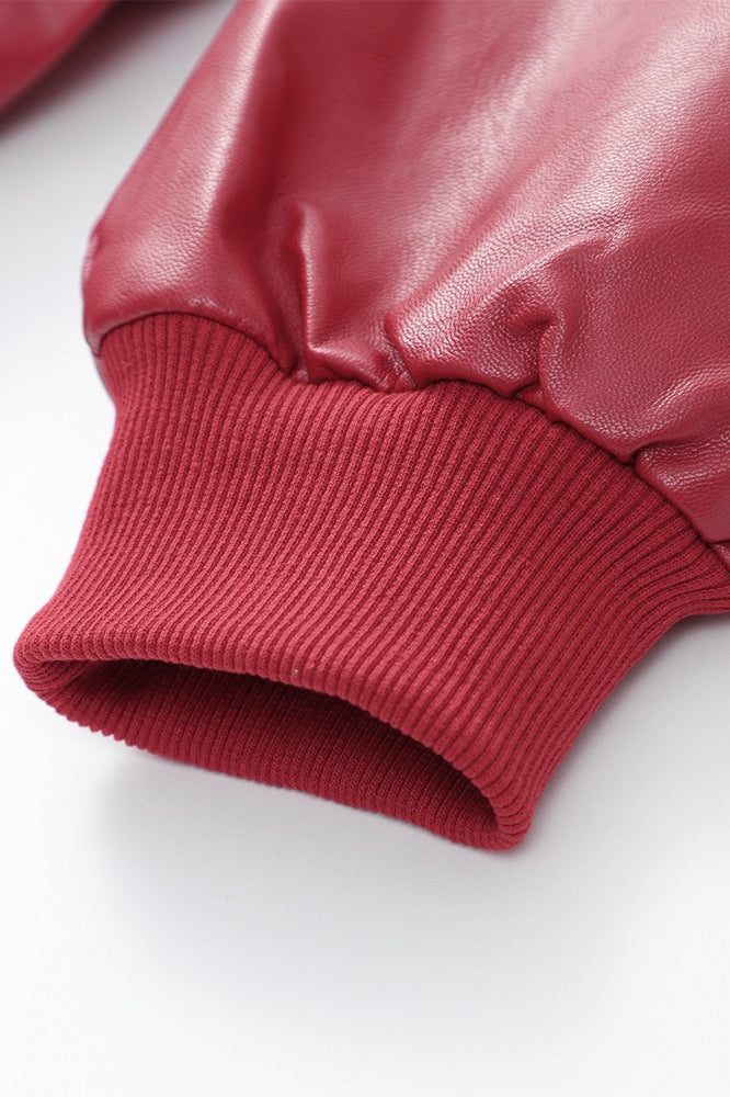 Colorblock Faux Leather Zip Jacket image 8