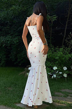 Chic Print Cami Ruched Slit Maxi Dress image 2