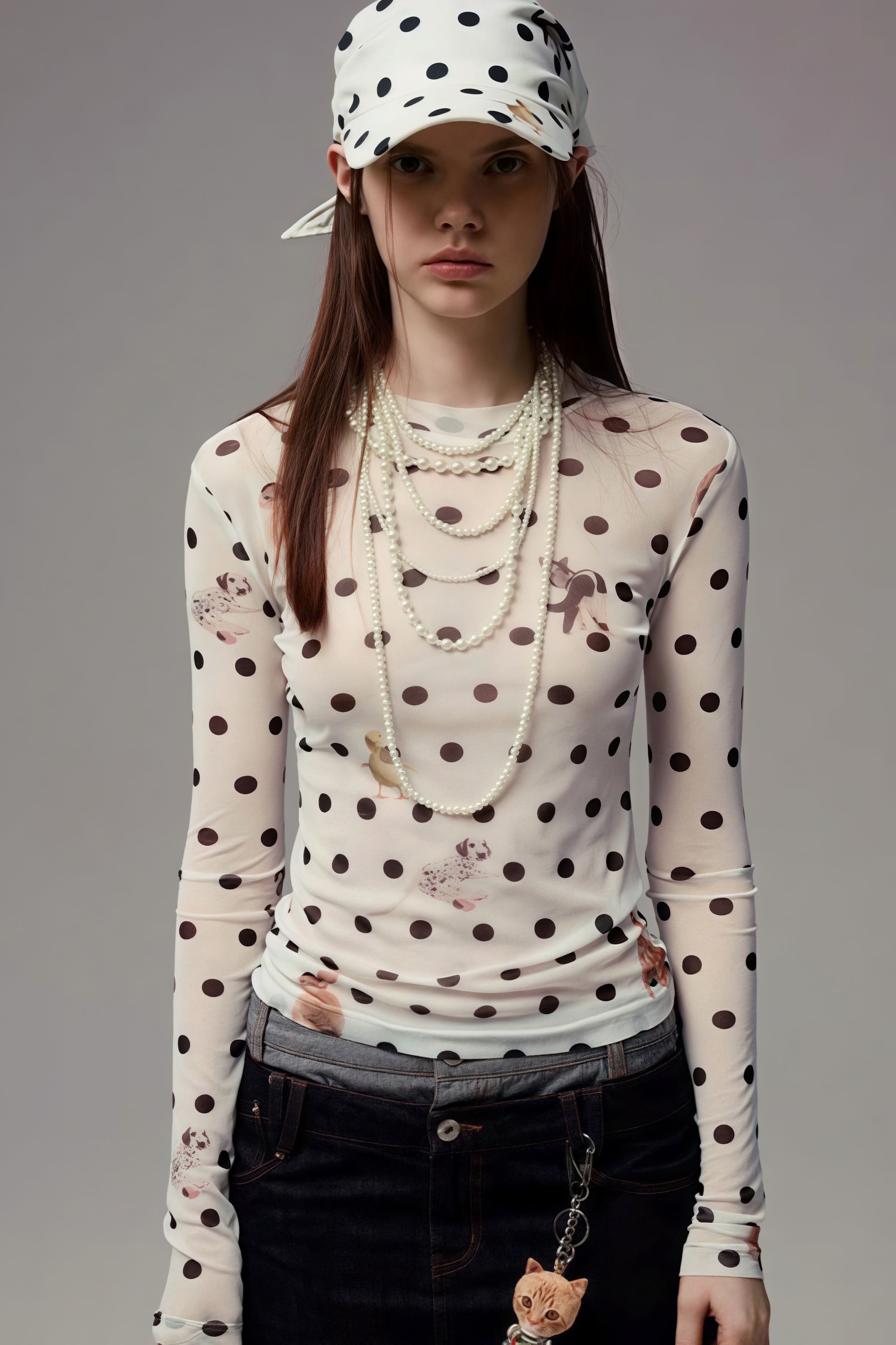Slim Fit Short Length Animal Print Blouse image 1