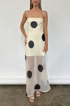 Polka Dot Bodycon Cami Maxi Dress image 2