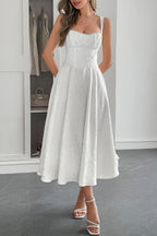 Jacquard Spaghetti Strap Cocktail Dress image 1