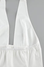 Sexy Solid Button Down Deep V Halter Top image 6