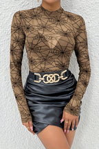 Slim Fit See Through Mesh Blouse image 4