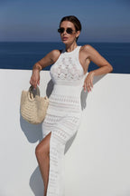 Sexy Hollow Back Beach Boho Dress image 1