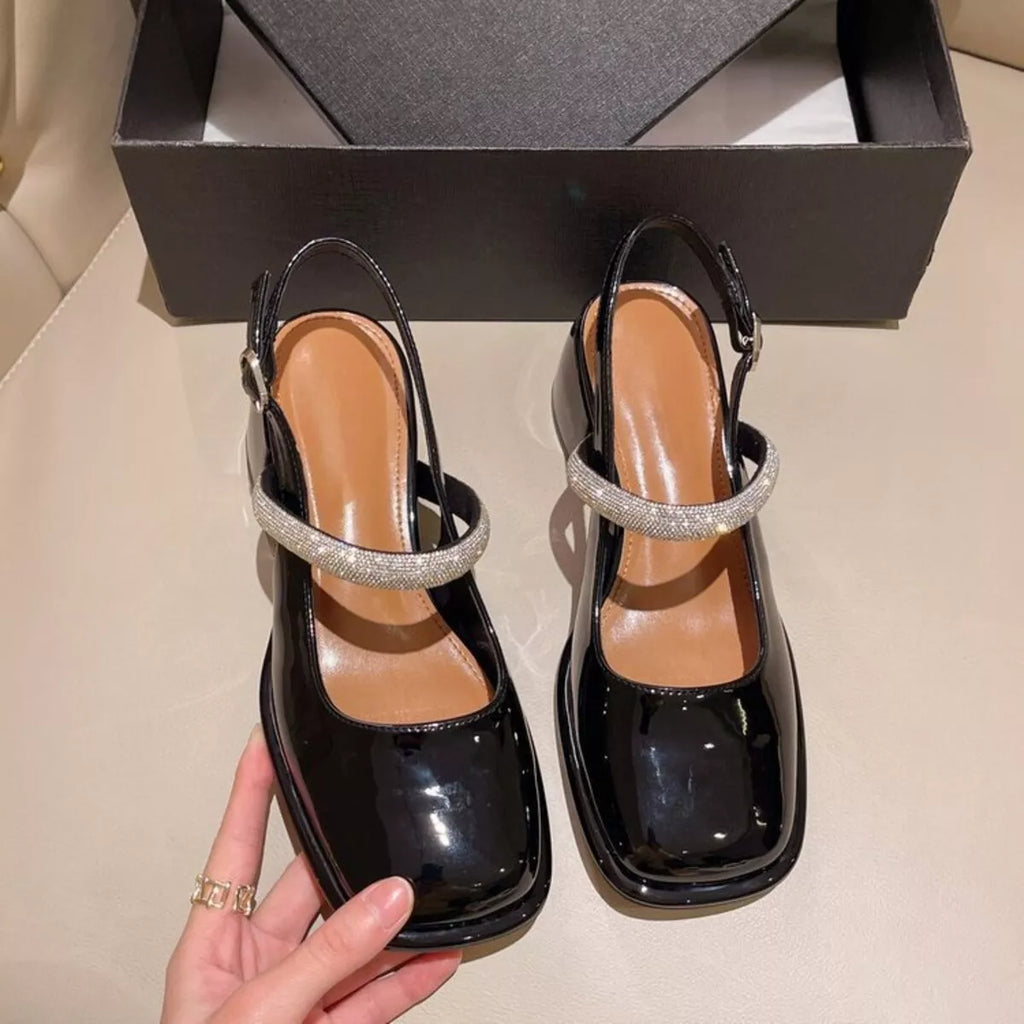 Celeste Block Heel Sandals styled for Avrienne