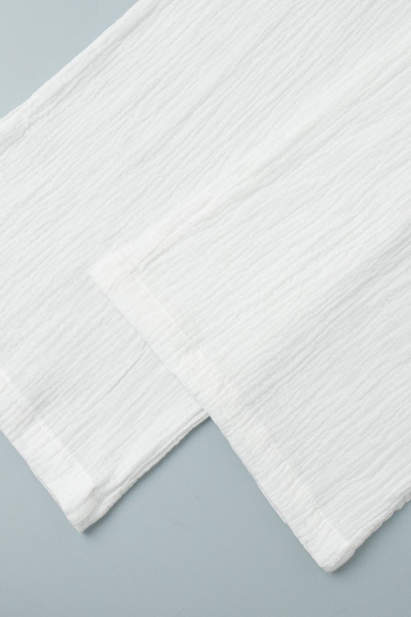 Solid Cotton Wrinkled Shirt Pants Two Piece Set image 7