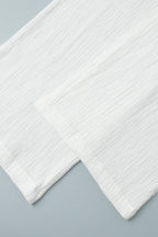 Solid Cotton Wrinkled Shirt Pants Two Piece Set image 7