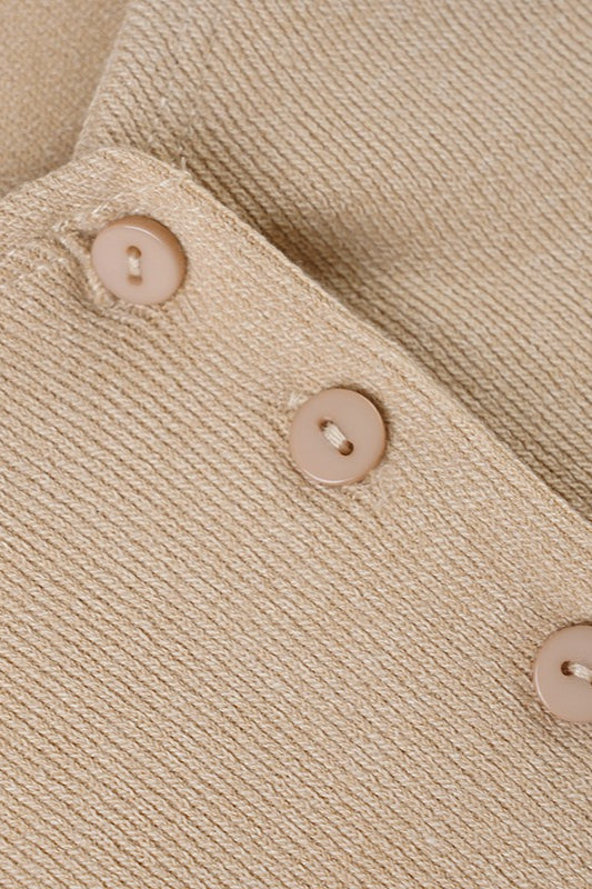 Button Front Knit Waist-Tie Mini Dress image 4