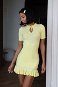 Sweet Ribbed Short Sleeve Mini Dress image 1