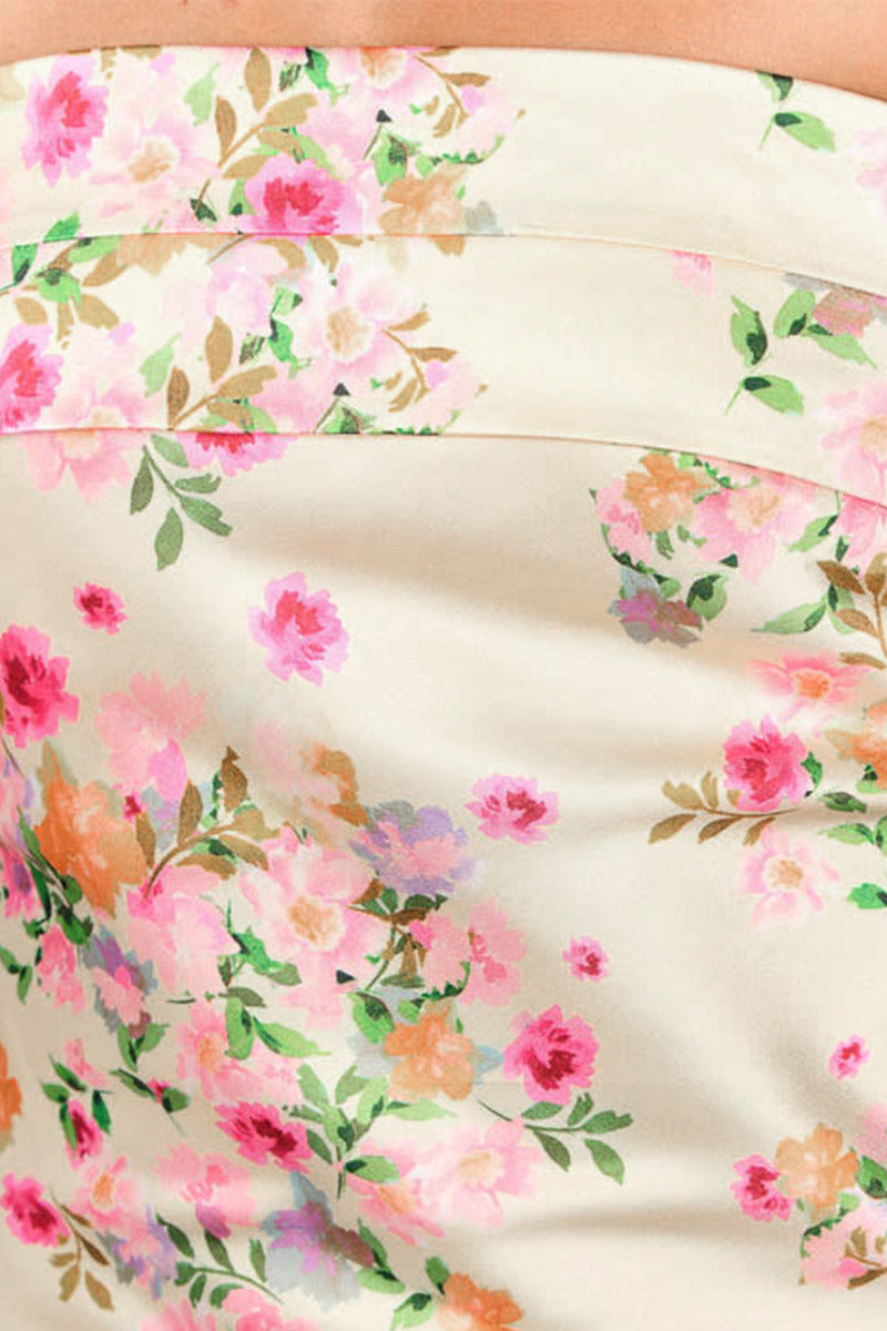 Off Shoulder Backless Maxi Floral Dress image 3