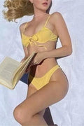 Solid Tie Triangle Bikini Set image 1