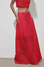 Cutout Allover Embroidered Maxi Skirt image 13