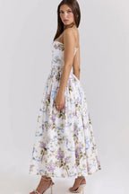 Elegant Gentle Floral Cami Fairy Maxi Dress image 9