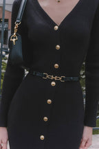 Long Sleeve Button Sweater Dress image 19
