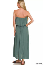Vera Maxi Dress detail view styled for Avrienne