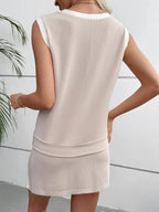Avia Ribbed Set detail view styled for Avrienne