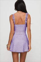 Lace Cami Slim Elegant Mini Dress image 3
