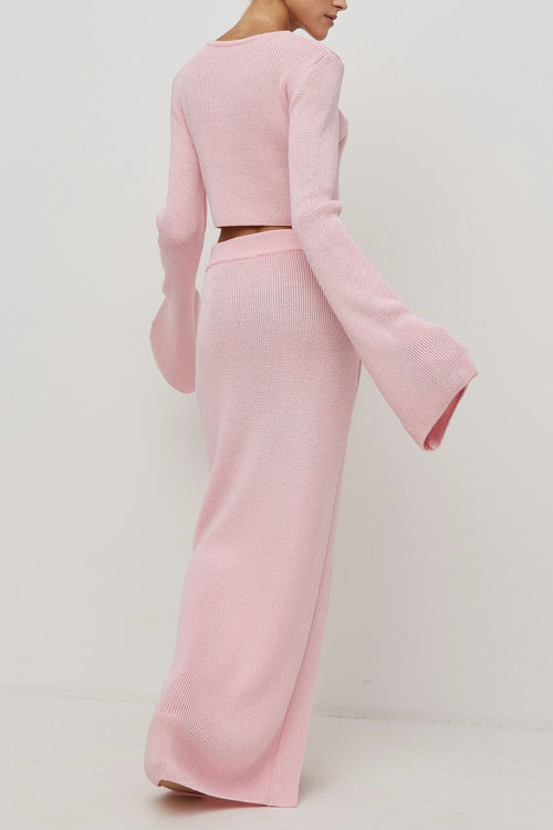 Bell Sleeve Cardigan Set Sweater Dress image 2