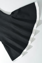 Elegant Color Block Ruffle Off Shoulder Mini Dress image 6