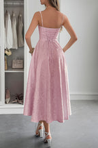 Jacquard Spaghetti Strap Cocktail Dress image 5