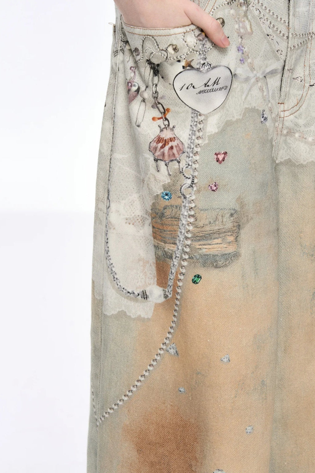 Tie Dye Baggy Wide Leg Denim Jeans image 11