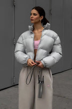 Essential Cropped Puffy Puffer Jacket image 2
