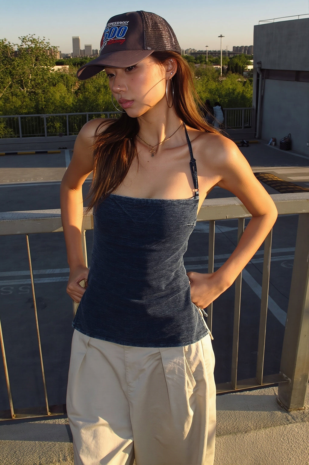 Chic Backless Halter Bodycon Sexy Layering Halter Top image 2