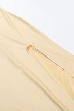 One Sleeve Off Shoulder High Slit Bodycon Maxi Dress image 4