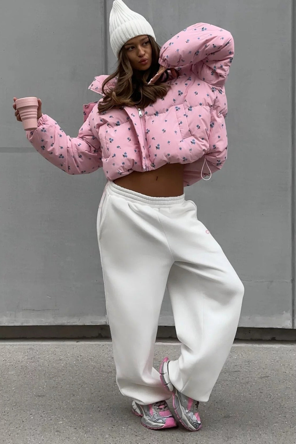 Chic Printed Puffy Puffer Jacket image 6