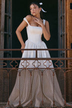 Elegant Solid A Line Long Prom Dress image 3