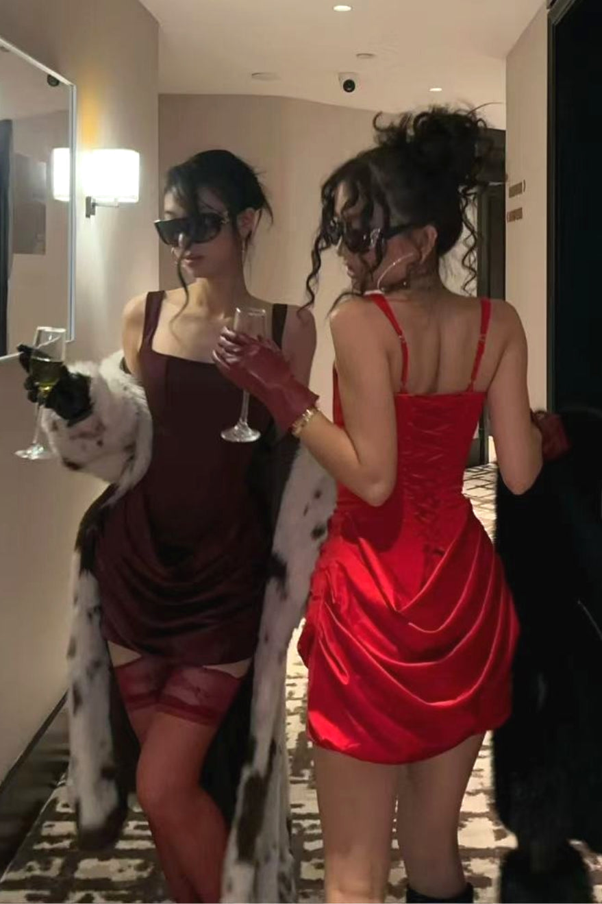 Sexy Boned Tie Cami Party Dress image 5