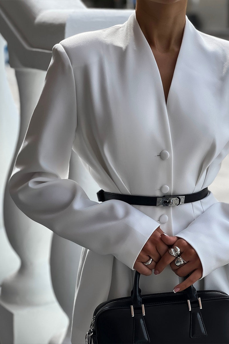 V Neck Waist Detail Blazer image 5