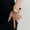 Metal Cross Wrap Irregular Open Bracelet image 4