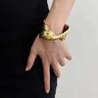 Metal Cross Wrap Irregular Open Bracelet image 4