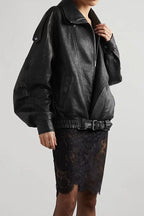 Vintage Genuine Leather Moto Jacket image 4