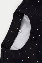 Polka Dot Print Short Sleeve Bodycon Skirt  Set image 6