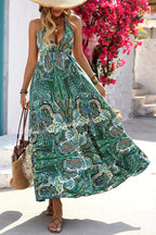 V Neck Ruffle Casual Boho Dress image 1