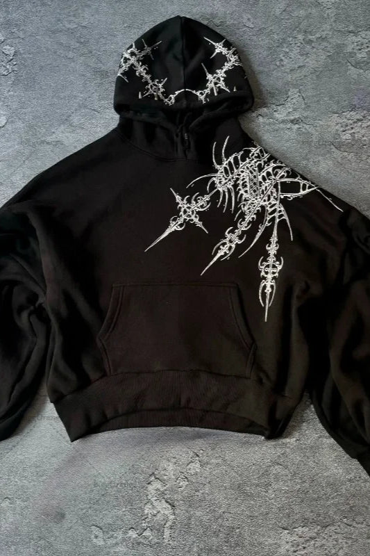 Retro Personalized Print Oversized Hoodie image 1
