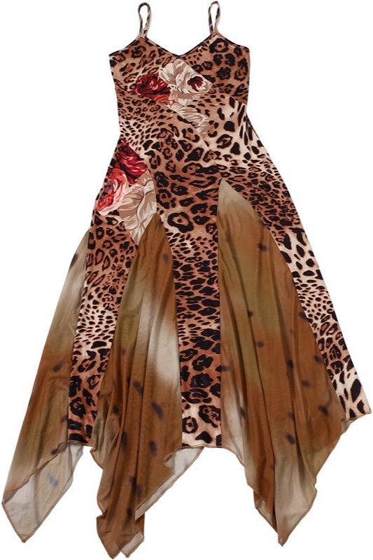 Mesh Splicing Cami Wild Maxi Dress image 5