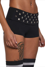 Black Rivet Sexy Skinny Hot Shorts image 1