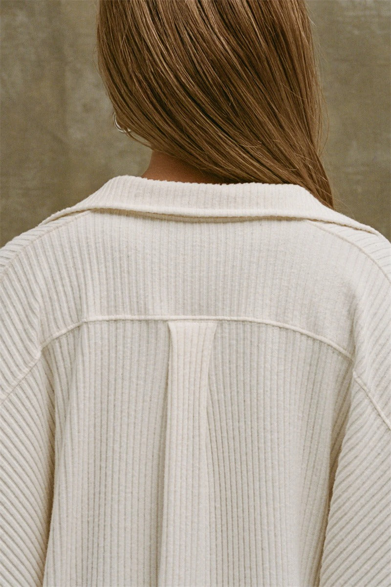 Sexy V Neck Knit Collar Blouse image 7