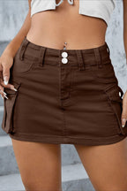 Cargo Street Solid Bodycon Skirt image 5